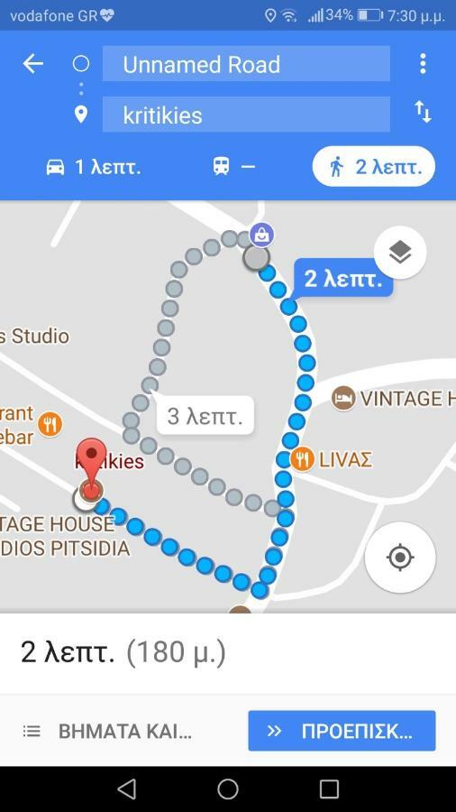 Kritikies Lägenhet Pitsidia Exteriör bild